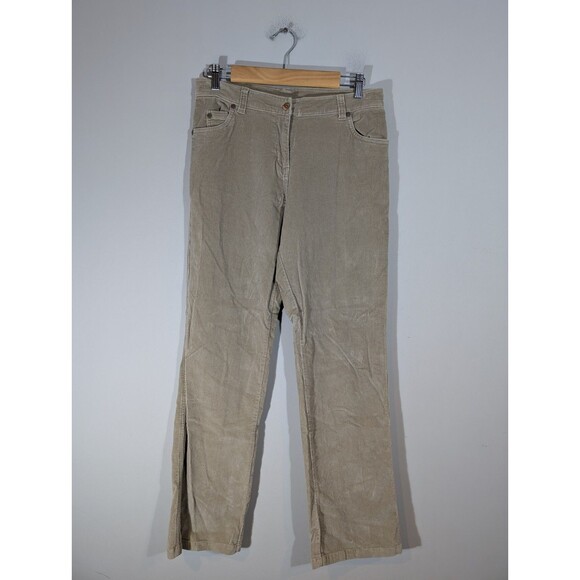 Woolrich Women Corduroy High Rise Straight Leg Pants Sz 4 Barn Core Country - Picture 1 of 7